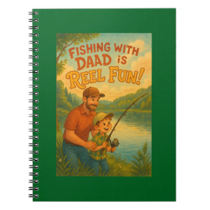 Caderno Espiral Pescar com Pai é Diversão de Reel!