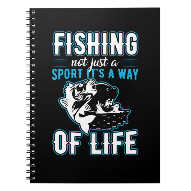 Caderno Espiral Pescar É Um Modo De Vida (Frente)