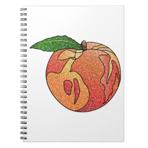 Caderno Espiral Pêssego com brilho
