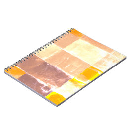 Caderno Espiral Pêssego de Xadrez Amarelo