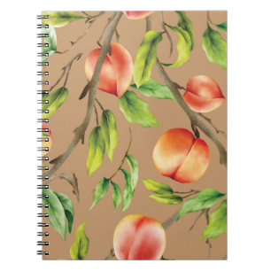 Caderno Espiral Pêssegos na árvore