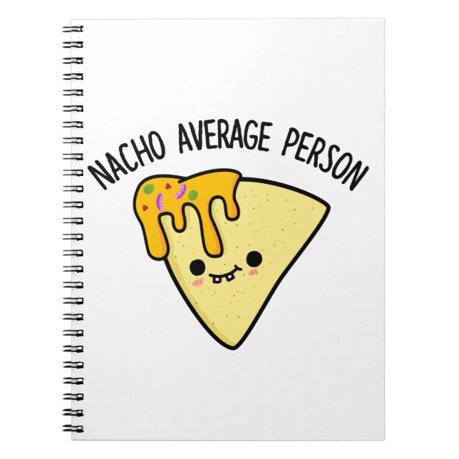 Caderno Espiral Pessoa Não Média Pun Comida Divertido  (Frente)