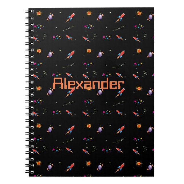 Caderno Espiral Pessoal da Space Rocket Boys (Frente)