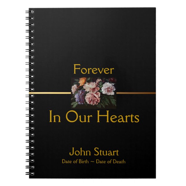 Caderno Espiral Pessoas 2 Memorial Funeral Guest Book SpNB (Frente)