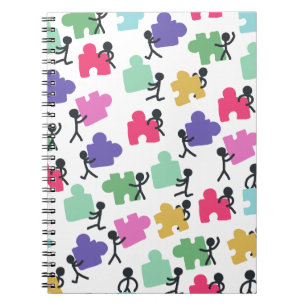 Caderno Espiral pessoas autistas