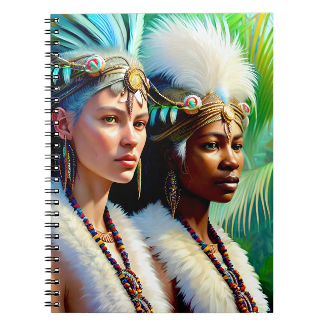 Caderno Espiral Pessoas de pássaros Lemurianos do Notebook do Extr (Frente)