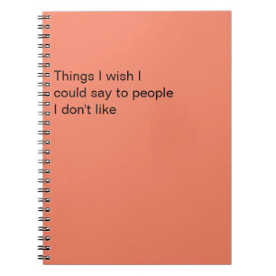 Caderno Espiral Pessoas Engraçadas que Não Gosto