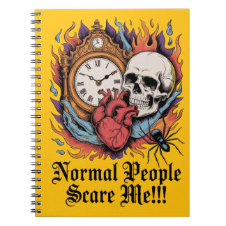 Caderno Espiral Pessoas Normais Me Assustam