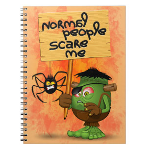 Caderno Espiral 'Pessoas normais me assustam' Humorista Frankenste