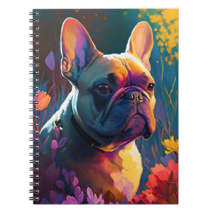 Caderno Espiral Pet De Pintura De Cão-Grande Francês
