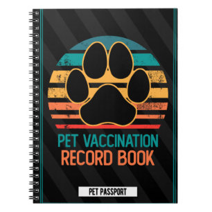 Caderno Espiral Pet Records e Care dog Vacinar Health Track