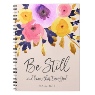 Caderno Espiral Pétalas Punchy| Diário Floral de Aquarela