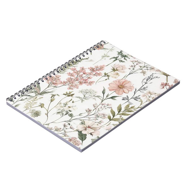 Caderno Espiral Pétalas Serenas (Left Side)