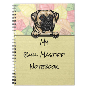 Caderno Espiral Pevendo notebook bonito Bull Mastiff
