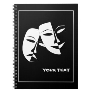 Caderno Espiral Pho Personalizado Branco Preto Tragédia Tragédia