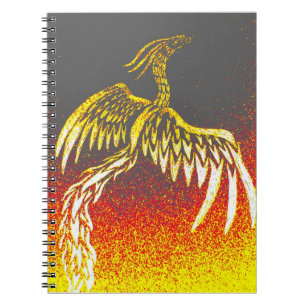 Caderno Espiral Phoenix tribal