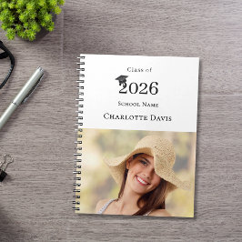 Caderno Espiral  Photo Modern Senior Graduate Class of 2026