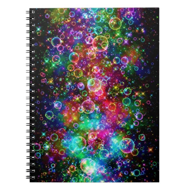 Caderno Espiral Photo Notebook/Multicolored Bubbles (Frente)