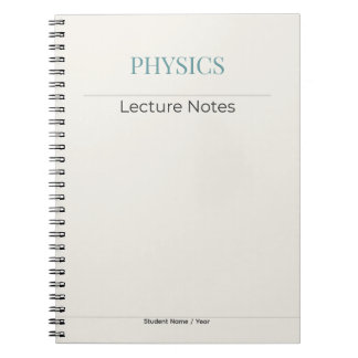 Caderno Espiral Physics Notebook – Minimal Academic Edition