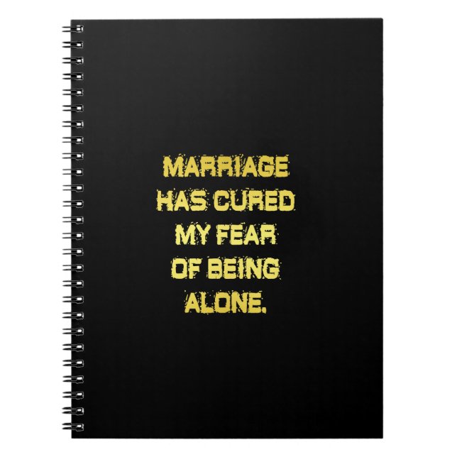 Caderno Espiral Piada de Casamento e Medo Engraçada (Frente)