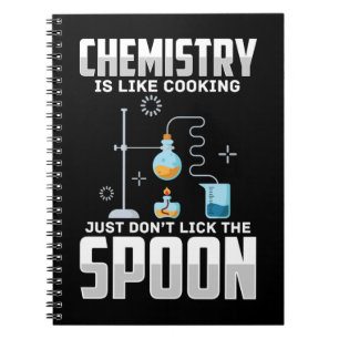Caderno Espiral Piada de Química Engraçado Professor Cientista