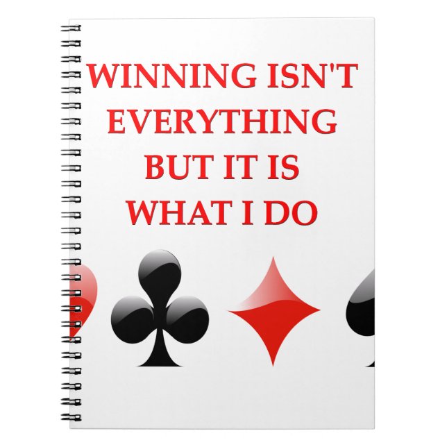 Caderno Espiral piada dos jogadores de cartão (Frente)