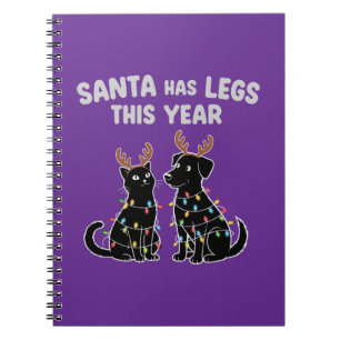 Caderno Espiral Piadas de Natal de Animais de Estimação O Papai