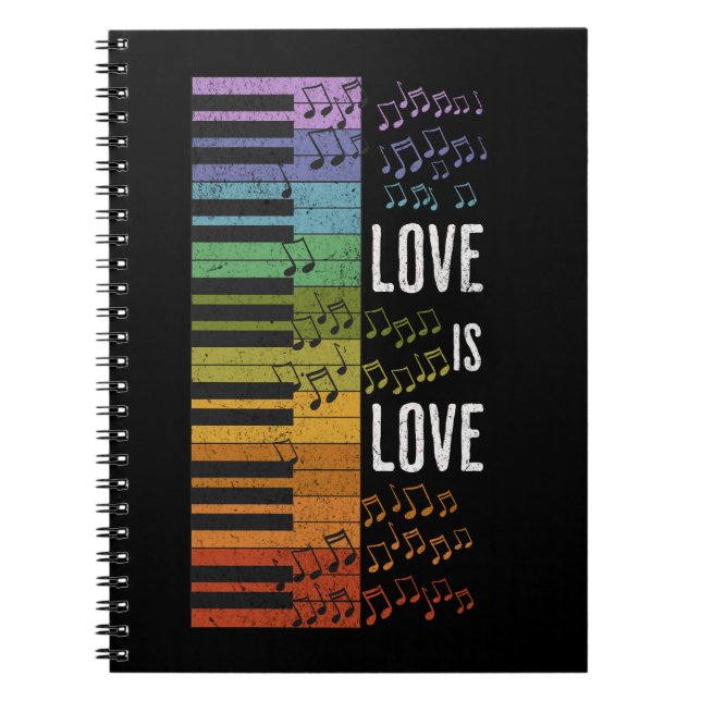 Caderno Espiral piano arco-íris (Frente)