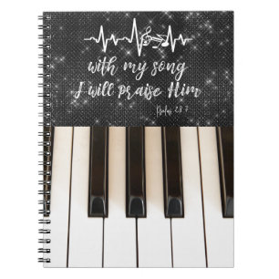 Caderno Espiral PIano com Script de Salms