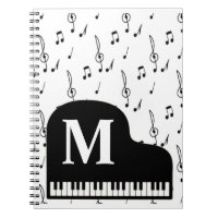 Piano Grande Música Nota Monograma Pianista Pianis