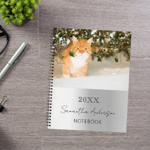 Caderno Espiral Picata de gato fotográfico personalizada