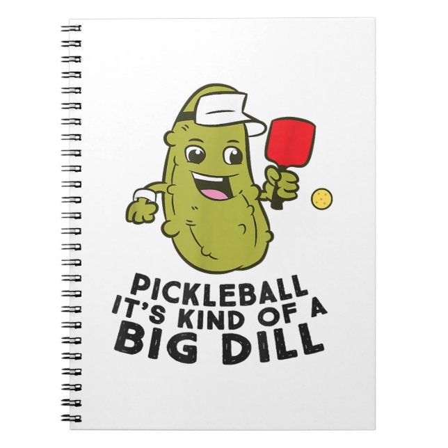 Caderno Espiral Pickleball É um tipo de pílula grande (Frente)
