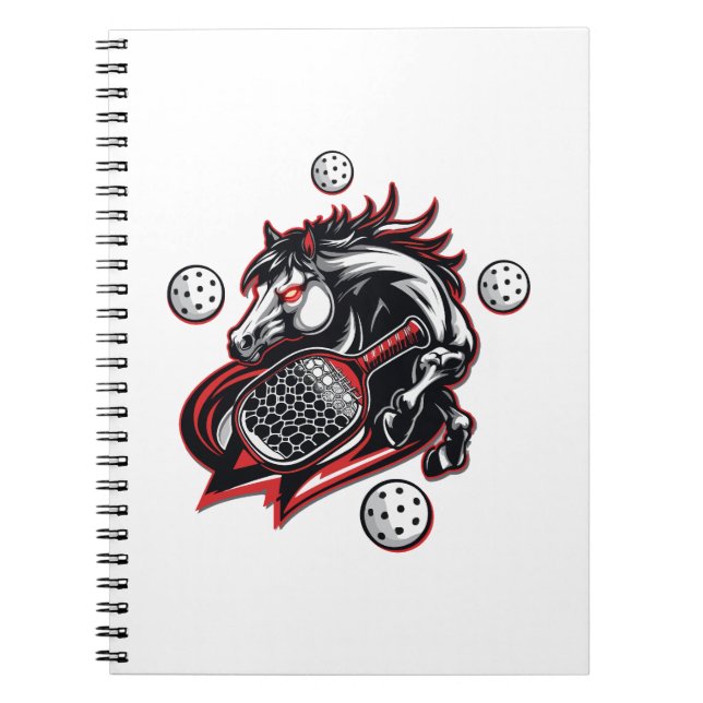 Caderno Espiral Pickleball Horse Lover (Frente)