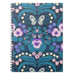 Caderno Espiral Picos, aves e borboletas