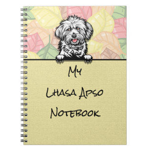 Caderno Espiral Pieking Cute Lhasa Apso notebook