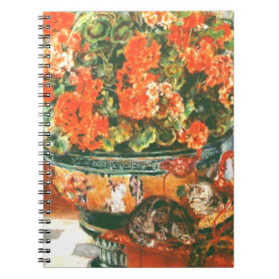 Caderno Espiral Pierre-Auguste Renoir Geraniums E Cats