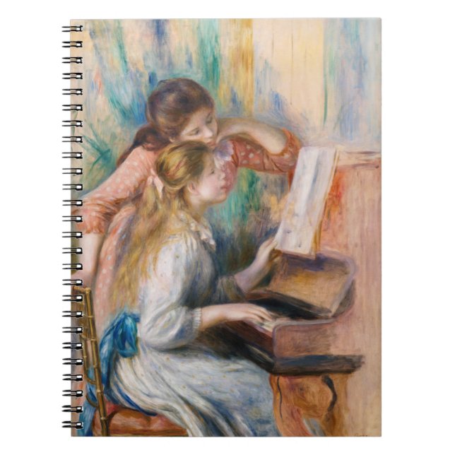 Caderno Espiral Pierre Auguste Renoir - Meninas no Piano (Frente)