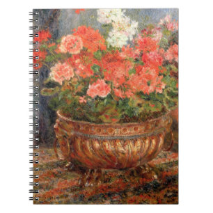 Caderno Espiral Pierre gerânio de Renoir um   em uma bacia de