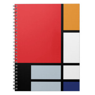 Caderno Espiral Piet Mondrian - Composição com Plano Vermelho Gran
