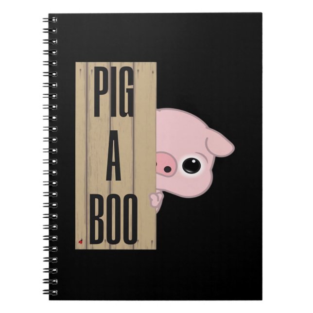 Caderno Espiral Pig A Cerca De Boo (Frente)