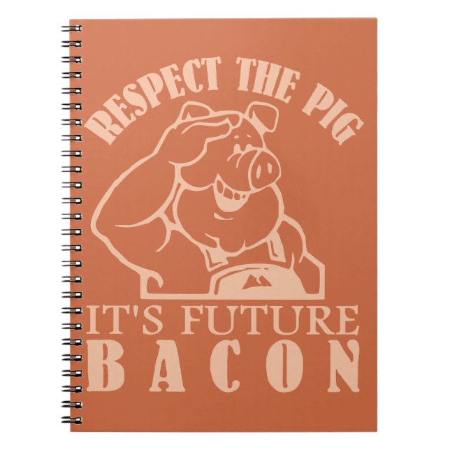 Caderno Espiral PIG TO BACON (PIG TO BACON) - notebook personaliza (Frente)