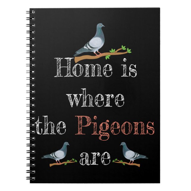 Caderno Espiral Pigeon Lover Pigeon Racing Gift Pigeon Reprodução (Frente)
