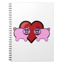 Caderno Espiral Piggy Love