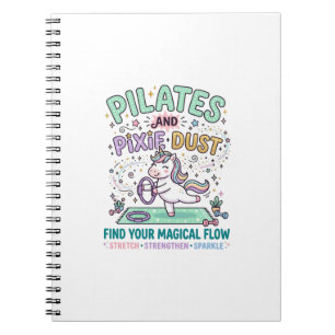 Caderno Espiral Pilates de Unicórnio e Poeira de Fada Tipografia N