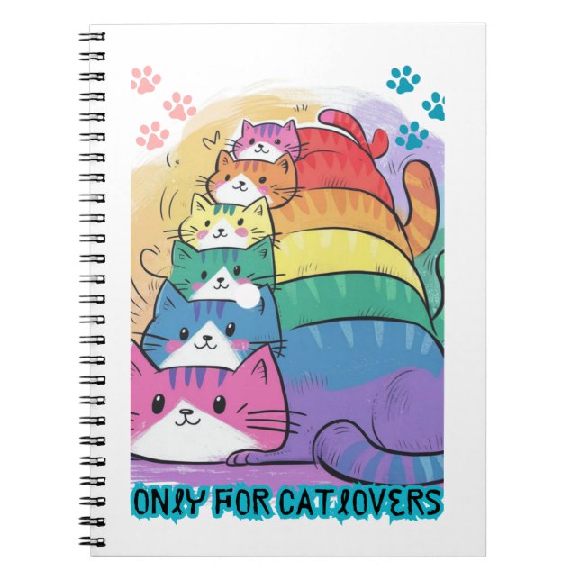 Caderno Espiral Pilha de Catlovers (Frente)