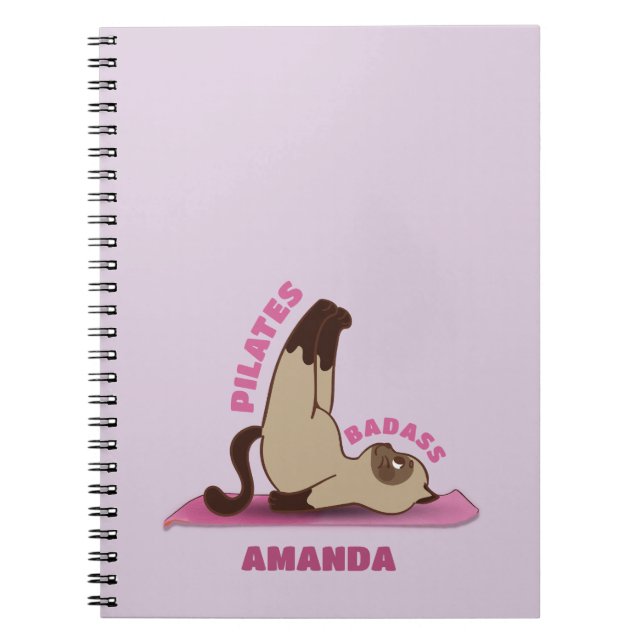 Caderno Espiral Pilha Notebook de gatinho de malas (Frente)
