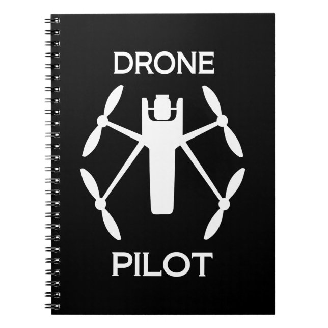 Caderno Espiral Piloto de Drone de Classes (Frente)