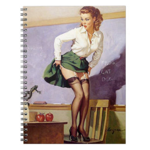 Caderno Espiral Pin impertinente do professor do vintage acima