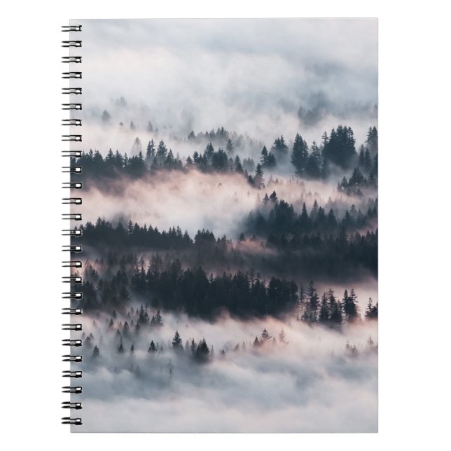 CADERNO ESPIRAL PINAS COBERTAS COM NEVE (Frente)