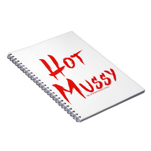 Caderno Espiral Pincéis de texto vermelho vívido, negrito e quente